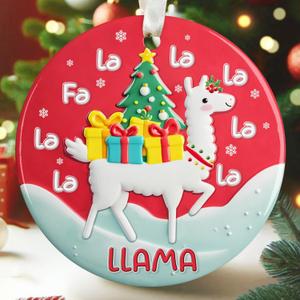 Pawzity Llama Ornaments - Llama Gifts - Llamas Christmas Ornament - Cute Animals Ornaments for Christmas Tree - Animal Lovers Gifts for Women, Men - Ceramic Hanging Ornament 2025