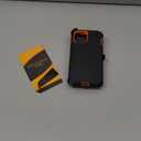 for iPhone 14 Case 6.1" Belt-Clip Kickstand with 2 Screen Protector & 2 Camera Lens Protector, Full Body Protection Heavy Duty Case Cover (Black Orange+Clip)