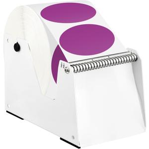 1 Pcs Label Dispenser Manual Adjustable Metal Sticker Roll Holder Sticker Dispenser Label Roll Holder Tape Organizer Stand for Office Home Business Tabletop