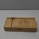 Nacome Plant Terrarium Propagation Stations: Mothers Day Gifts for Mom Plant Lovers Women Wife Daughter - 3 Bulb Glass Vases with Wooden Stand Tabletop for Hydroponics Home Garden Decor (Blue)