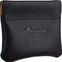 Travelambo Leather Squeeze Coin Purse Pouch Change Holder For Men & Women (01 Vintage Black)