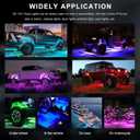 Ohleats Rock Lights for Car, Multi Color RGB LED Rock Lights Kit with APP Control & Music Mode, Waterproof Underglow Rock Neon Light for Pickup Truck SUV, Car Accessories (8 Pods)