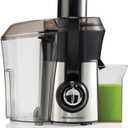Hamilton Beach Juicer Machine, Big Mouth 3 Feed Chute for Whole Fruits and Vegetables, Easy to Clean, Centrifugal Extractor, Vegetable & Fruit Juicer, BPA Free, 800W Motor, Stainless Steel (Silver)
