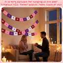 2 Pcs 19.7 ft Valentine Decoration Love Letter Garland Felt Love Heart Envelope Hanging Banner 6 Ft for Mantel Romantic Anniversary Engagement Wedding Garland Party Supplies(Multicolor)