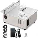 Mini Table Saw, 96W Portable Precision Craft Table Saw1/2" Adjustable Cut DepthSeven Speed Adjustable Power Supply & Angle Adjust 4* Blades, for Wood/PCB/Acrylic/Plastic