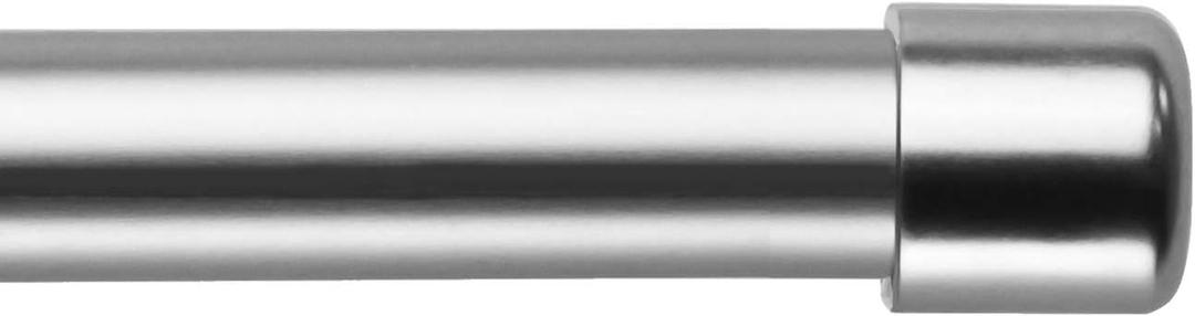 CHICOLOGY 3/4 to 1 inch Diameter Curtain Pole for Drapes with Decorative Finials, Window Decor, Elegant Finished in Brass, Bronze, Nickel & Black Curtain Rods, 24 to 48 inches, Satin Nickel - Ellis