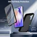 Hensinple for Samsung Galaxy S23 FE Case, Samsung S23 FE Case with Built-in Screen Protector, 360 Full Body Military Grade Drop Protection Silicone Bumper Cover Phone Case for Samsung S23 FE (Black)