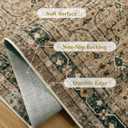 Moynesa Brown 8x10 Area Rugs for Living Room, Vintage Boho Washable Area Rug for Bedroom Dining Room Office, Low Pile Soft Non-Slip Retro Carpets for Kitchen Indoor Nursery