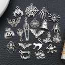 215Pcs Keychain Making Kit with 124 Charms 22 Keychain Clips, Extender Chains and Piler, Halloween Ghost Bat Witch Hat Charms for DIY Crafts Supplies & Jewelry Making Women Bag Party Favor Gifts