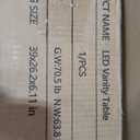 Yongchuang White Makeup Vanity with Drawers and Cabinet, Vanity Desk with Mirror and Lights Dressing Table for Bedroom