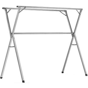 Folding Drying Rack, Adjustable Length, Three-Pole Drying, Thickened Stainless Steel, complimentary Windproof Hook