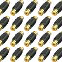 2 x 20 Pack RCA Female to Female Coupler Audio Video Adapter Gold Plated, for Phono,Speaker,RCA Cable,Amplifier