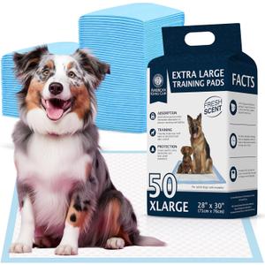 American Kennel Club Scented Puppy Training Pads with Ultra Absorbent Quick Dry Gel  28 x 30 Pee Pads for Dogs - Fresh Scented - 50 Count, XL