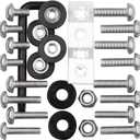 Cruiser Accessories 81500 Locking Fasteners License Plate Frame Hardware, Ultimate Kit-Stainless Star Pin