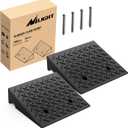 Nilight Rubber Curb Ramps, 5 Inches Rise Height Heavy Duty Rubber Threshold Ramp, Portable Driveway Ramps for Cars Wheelchairs Scooter Lawn Mower, 7000lbs Load Capacity, 2 Pack