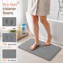 AWW Stone Bath Mat, Diatomaceous Earth, Cat Pattern, Grey, 23.6" x 15.5"