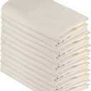 DG Collections 100% Cotton Flour Sack Towels  12 Pack, 27x27 Inches, Natural, Lint-Free, Pre-Washed, Hemmed Edges  Reusable Kitchen Towels for Cleaning, Embroidery, Printing & Crafts - Natural