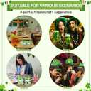 Ferreve 989 Pcs Christian St. Patrick's Day Beads Necklaces Gift DIY Green Shamrocks Craft for Jewelry Making 25 Irish Blessing Cards Cross Charm Clover Bracelet for Church Religious God Gifts