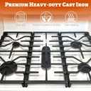 Stove Grate for GE Gas Stove Top Burner Side Grates Range Oven Rack WB31X27151 Replacement Parts Cast Iron Flat Plate General Electric Stovetop Cooktop 2 Pack