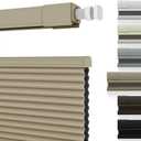 Changshade No Drill Custom Top Down Bottom Up Cellular Shades, No Tools Blackout Cordless Honeycomb Shades for Home,Thermal Insulation Blinds for Bedroom,Office,Living Room,Easy to Install