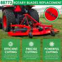Yoursme for Bush Hog 72" Cut Finish Mowers Replacement Blades Compatible with Bush Hog Several 6' Cut Models ATH720 FTH720 RDTH72 RDTH720, Part Number 88773 82325 Replacement Blades (2 Blades)