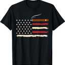 Fun Cigar Smoking USA American Flag 4th of July Smoke Mens T-Shirt, Size S