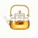 Borosilicate Glass Teapot with Infuser, 34oz/1000ml Stovetop Safe Glass Tea Kettle for Loose Leaf Tea, Lead-Free Clear Tea Pot for Blooming Tea, Heat Resistant Teapots Dishwasher Safe