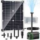POPOSOAP Solar Water Pump Fountain,20W Solar Fountain Pump 320GPH Solar Powered Water Pump with Adjustable Flow, PVC Tubing and 16.4ft Cord Length for Ponds, Garden, Waterfall, Fish Pond