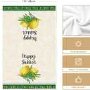 Artoid Mode Lemons Happy Sukkot Kitchen Towels Dish Towels, 18x26 Inch Hebrew Etrog Lulav Decoration Hand Towels Set of 2