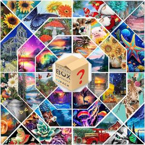 FFPTBNYX 12 Pack Diamond Painting Kits for Adults 5D Full Drill Diamond Art Paint with Round Diamonds DIY Gem Painting Kit for Home Wall Decor Gifts (12" x 16")