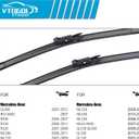 OEM Windshield Wiper Blades Replacement for Mercedes-Benz GL450 2007-2012 R350 2006-2012 ML350 2006-2011, All Weather Original Factory Quality Front & Rear Wipers Set 28"+21"+12" (Pack of 3)