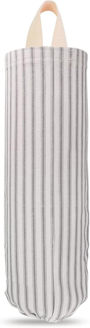 TOGETRUE Plastic Bag Holder, Wall Mount Grocery Bag Organizer for Home Kitchen Pantry Decor (Grey)
