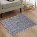 Entryway Rug 2x3 Small Solid Floor Cover Indoor Non Slip Throw Rug Modern Accent Rug Machine Washable Door Rug Mat Contemporary Non Slip Stain Resistant Carpet for Living Room Bedroom, Grey