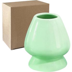 2 x Matcha Whisk Holder Ceramic Chasen Stand for Traditional Japanese Tea Lover Green