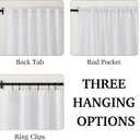 RYB HOME Living Room Curtains Linen Sheer, Light Filtering White Linen Curtains & Drapes 95 inches Long 2 Panels Back Tab Backdrop for Farmhouse Bathroom, W 52 x L 95 inches