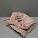 NEWCOSPLAY Super Soft Throw Blanket Pink Premium Silky Flannel Fleece 3D Ribbed Jacquard Lightweight Bed Blanket All Season Use (Pink Ribbed, Throw(50"x60"))