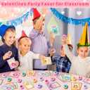 3 x 30 Pcs Kids Valentines Day Cards with Stretchy Donut Toys, Valentines Day Gifts for Kids Classroom, Squeeze Toy for Kid Valentines Gifts Exchange, Kid Valentines Party Favors Supply for Boys Girls