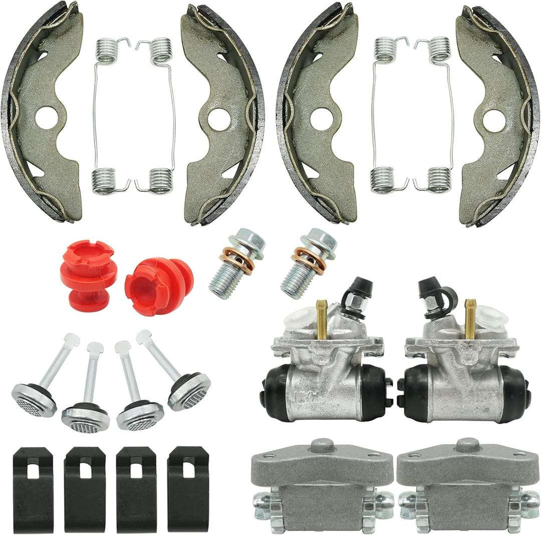 M MATI Front Brake Wheel Cylinders & Adjusters & Shoes for Honda FourTrax 300 TRX300 2x4 1993-2000 (Left&Right) 45340-HC4-000 45370-HC4-505 45350-HC4-505