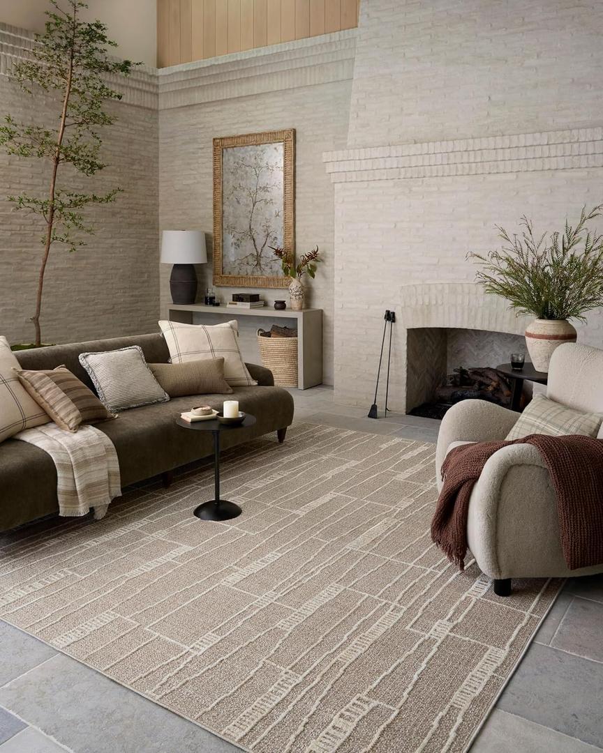 Loloi Amber Lewis Bexley Mushroom / Natural 2'-7" x 8'-0" Runner Rug
