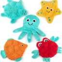 AWOOF No Stuffing Squeaky Dog Toys - Indestructible for Large, Medium, Small Dogs - Interactive, Durable Birthday, Christmas Gifts with Animal or Fruit Themes