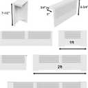 3FT Baseboard Heater Cover, Adjustable Size with Endcap for Radiator, White