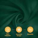 BRILLMAX 10 Pack Hunter Green Tablecloth 70x120in for 6-8ft Rectangle Table