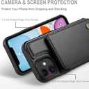 Vinich for iPhone 11 Wallet Case with Card Holder, RFID Blocking Credit Slots Kickstand Shockproof Phone Cover Fit for iPhone 11 6.1" Black