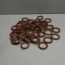 Handmade Classic Wooden Curtain Rings for Window and Door Decoration Wood Drapery Rod Rings for Home Decor-(50 Pcs, Inner Dia : 1.75)