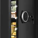 3.3 Cuft Large Home Safes Water and Fireproof, Fire proof Safes for Home Use, Anti-Theft Security Safe Box With Digital Keypad & Removable Shelf and Led Light, Money Safes for Documents Valuables (3.3 Cubic Feet)