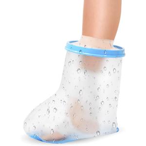 Waterproof Foot Cast Covers for Shower Adult, Shower Boot Foot Protector with Non-Slip Bottom, Adult Cast Protector for Shower Ankle Foot After Surgery Waterproof Foot Cast Covers for Shower Adult, Shower Boot Foot Protector with Non-Slip Bottom, Adult Cast Protector for Shower Ankle Foot After Surgery