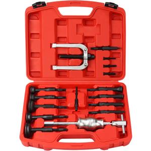 16PCS Blind Inner Bearing Puller Slide Hammer Pilot Insert Inner Bearing Removal Tool Set Blind Hole Collet Bearing Race and Seal Puller Extractor Kit