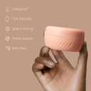 TakeToday Travel Containers for Toiletries, Leak-Proof, TSA Approved, Refillable Silicone Cylindrical Cream Jars with Lid for Cosmetic Toiletry, 2oz, 2Pack, Apricot