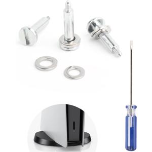3PCS for PS5 Base Stand Screws for PlayStation 5 PS5 Vertical Fixing Screw Replacement Console Bottom Holder with Repair Tools