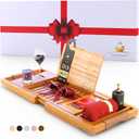 Your Majesty Luxury Bathtub Tray Bathtub Caddy Tray Bath Caddy Bath Table with Leather Handles